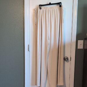 Cider Beige Ribbed Lounge Pants